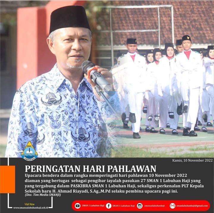 kegiatan Upacara Bendera dalam rangka Peringatan Hari Pahlawan Nasional